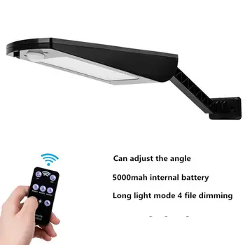66 LEDs 1000LM Dimmable Solar Lamp Human Body Induction Remote Control Wall Light Outdoor Garden Yard Path Lamp
66 LEDs 1000LM Dimmable Solar Lamp Human Body Induction Remote Control Wall Light Outdoor Garden Yard Path Lamp