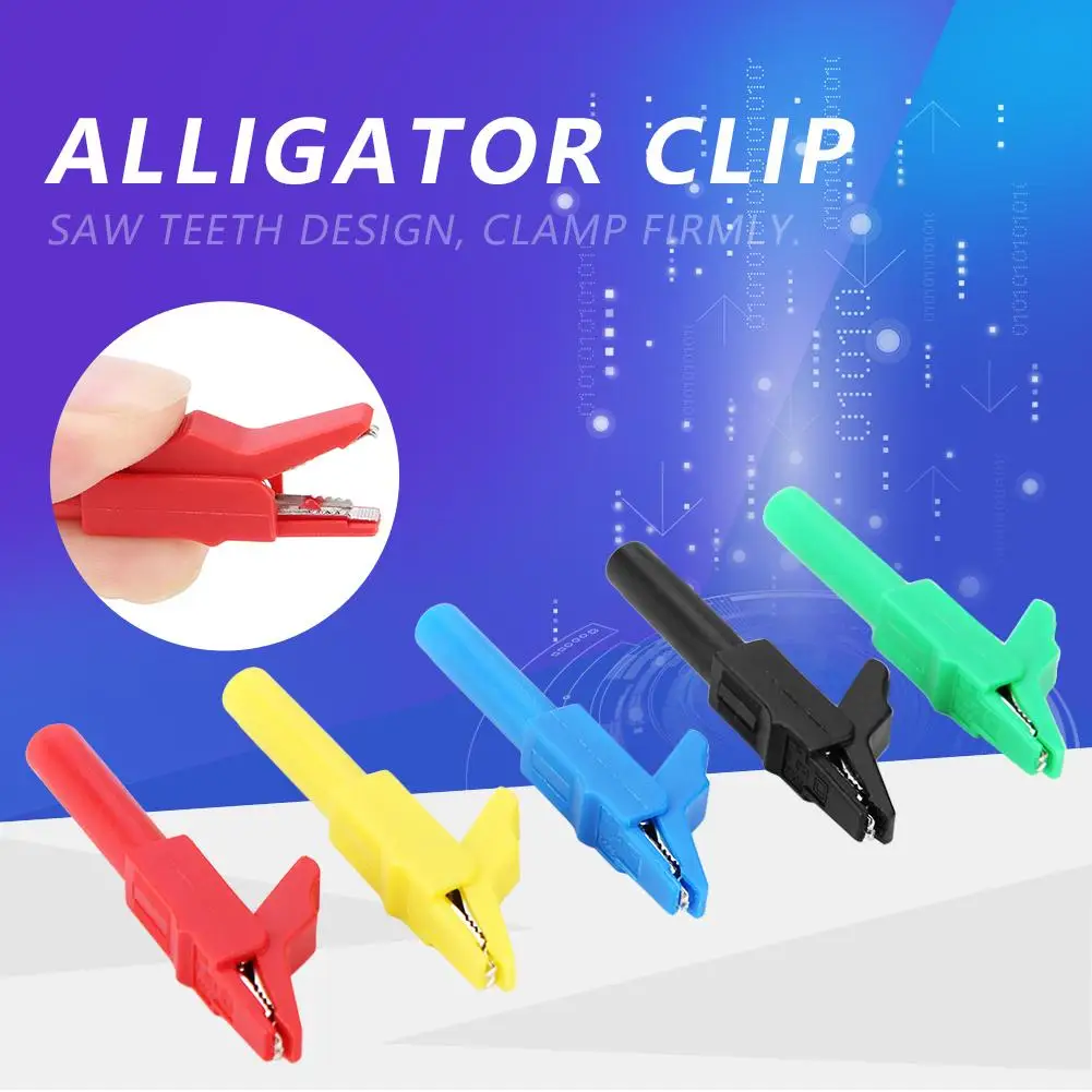 P2007 5 Pcs 4mm Alligator Clips Crocodile Clip Fully Insulated Plug-in Banana Clip Alligator Clips 15A/300V for Banana Plug
P2007 5 Pcs 4mm Alligator Clips Crocodile Clip Fully Insulated Plug-in Banana Clip Alligator Clips 15A/300V for Banana Plug