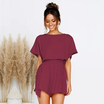 2019 Spring Summer Women Solid Loose O-Neck Jumpsuit Female Simple Casual Short Sleeve Playsuit
2019 Spring Summer Women Solid Loose O-Neck Jumpsuit Female Simple Casual Short Sleeve Playsuit