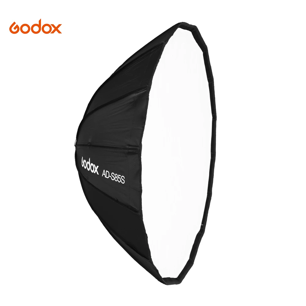Godox AD-S85S Portable 85cm Deep Softbox Umbrella Godox Mount Fast Installation Reflector for Godox AD400Pro Flash Light Silver
Godox AD-S85S Portable 85cm Deep Softbox Umbrella Godox Mount Fast Installation Reflector for Godox AD400Pro Flash Light Silver
