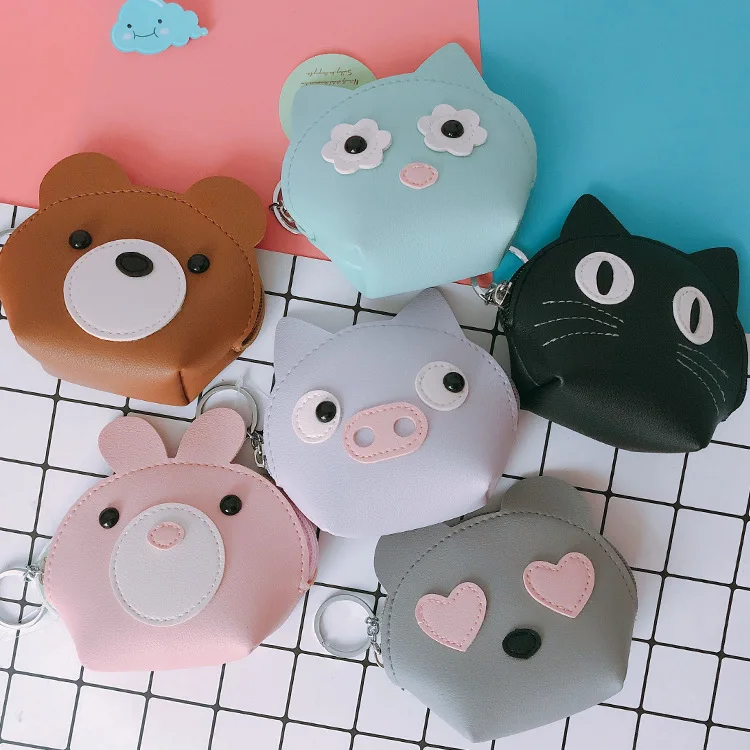 New Cartoon Animal Cat Bear Student Wallet Boutique Korean Version of the Coin Purse Coin Bag Keychain
New Cartoon Animal Cat Bear Student Wallet Boutique Korean Version of the Coin Purse Coin Bag Keychain