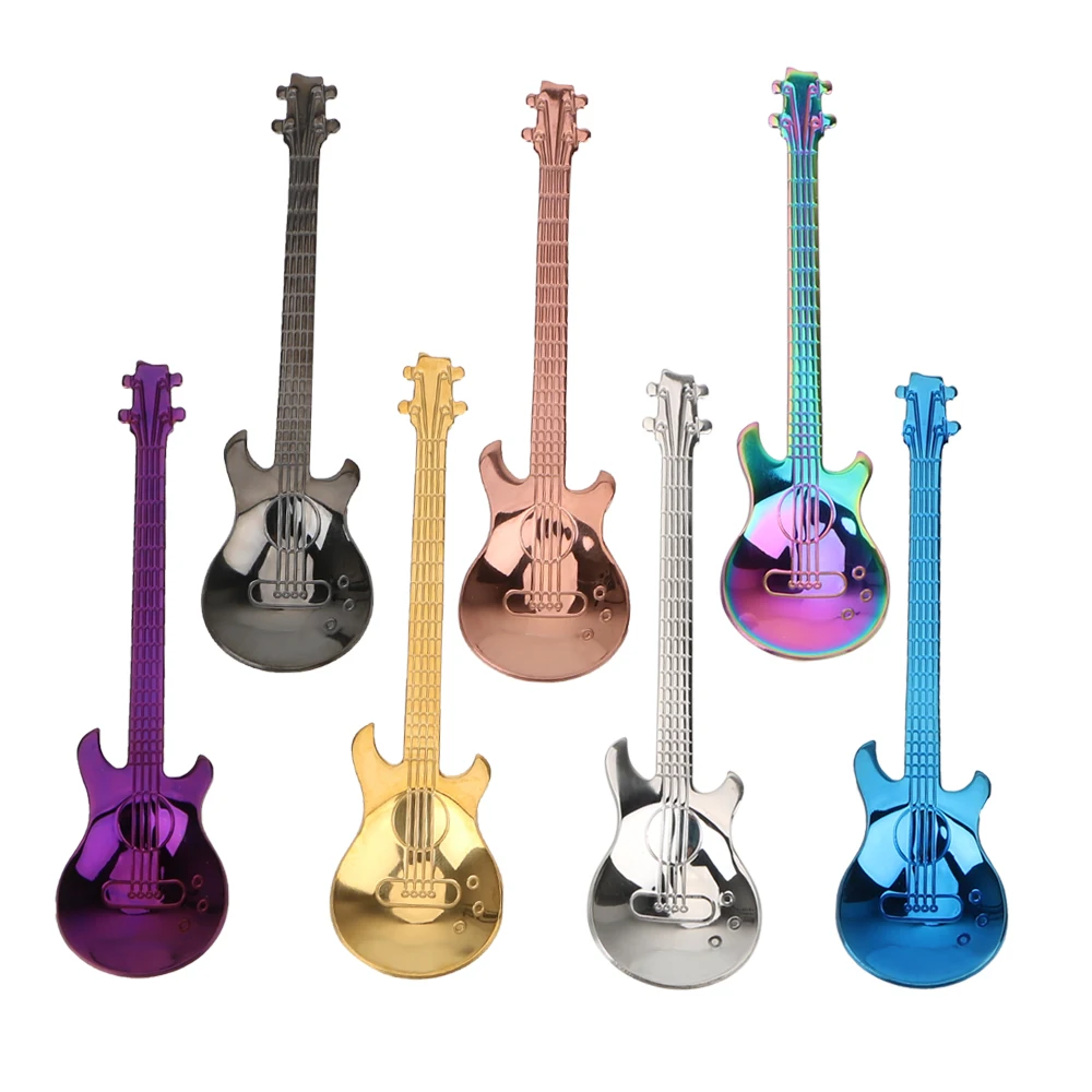 Stainless Steel guitar Spoon Long Handle Home Kitchen Tableware Flatware Ice Cream Dessert Spoons Small Tea Coffee Spoon
Stainless Steel guitar Spoon Long Handle Home Kitchen Tableware Flatware Ice Cream Dessert Spoons Small Tea Coffee Spoon