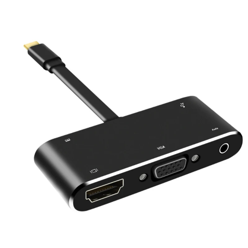 5 in 1 USB C to HDMI Adapter 4K Type-C to HDMI/VGA/Audio/USB 3.0 Port+USB C Port(PD) Converter for Laptop Macbook Nintend Switch
5 in 1 USB C to HDMI Adapter 4K Type-C to HDMI/VGA/Audio/USB 3.0 Port+USB C Port(PD) Converter for Laptop Macbook Nintend Switch