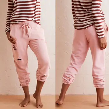 Women Ladies Fashion Ripped Pants High Waist Drawstring Slim Pencil Trousers Causal Long Pant
Women Ladies Fashion Ripped Pants High Waist Drawstring Slim Pencil Trousers Causal Long Pant