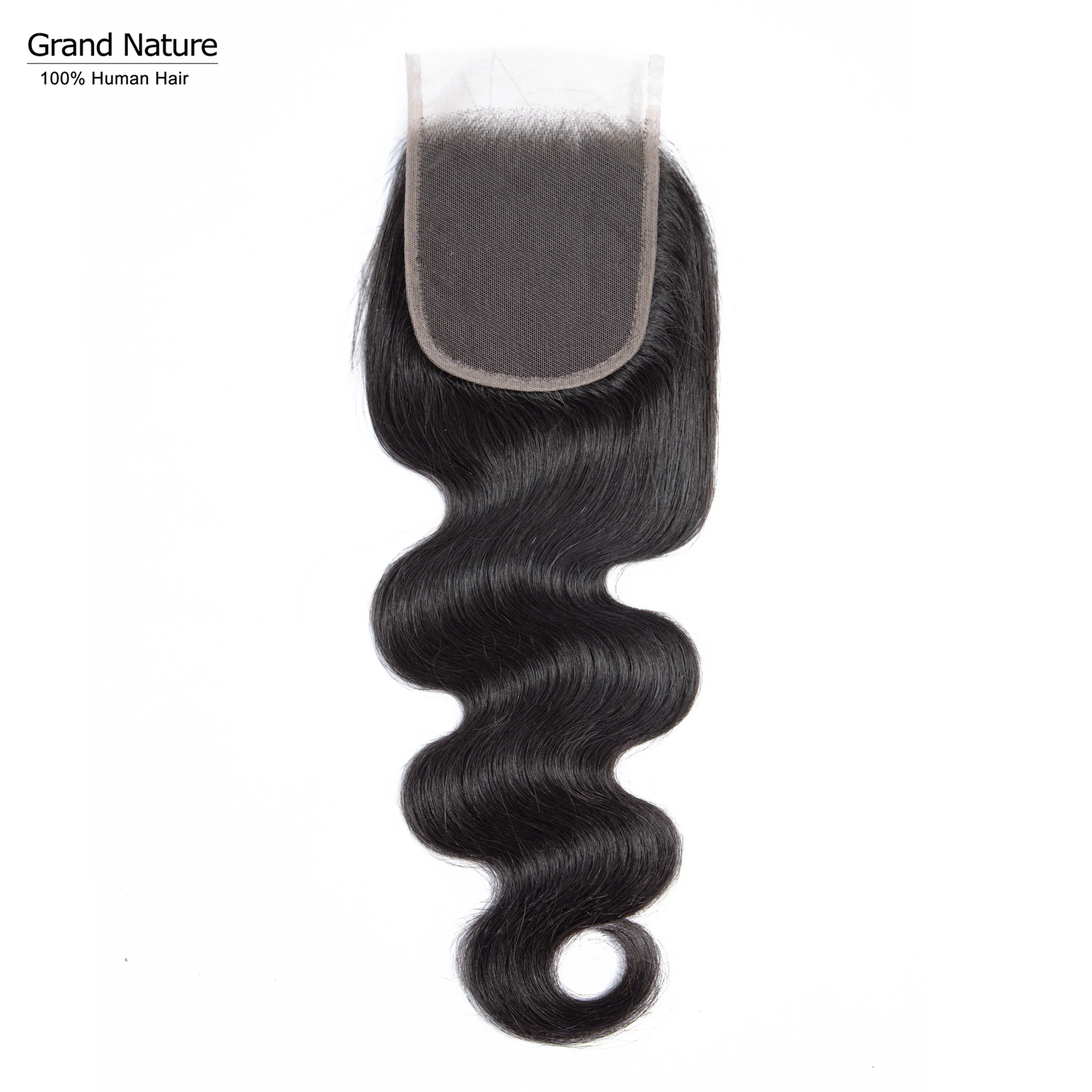 Grand Natural индийские объемные волнистые пучки с закрытием 3 пучка 100% волос Remy|3/4 на