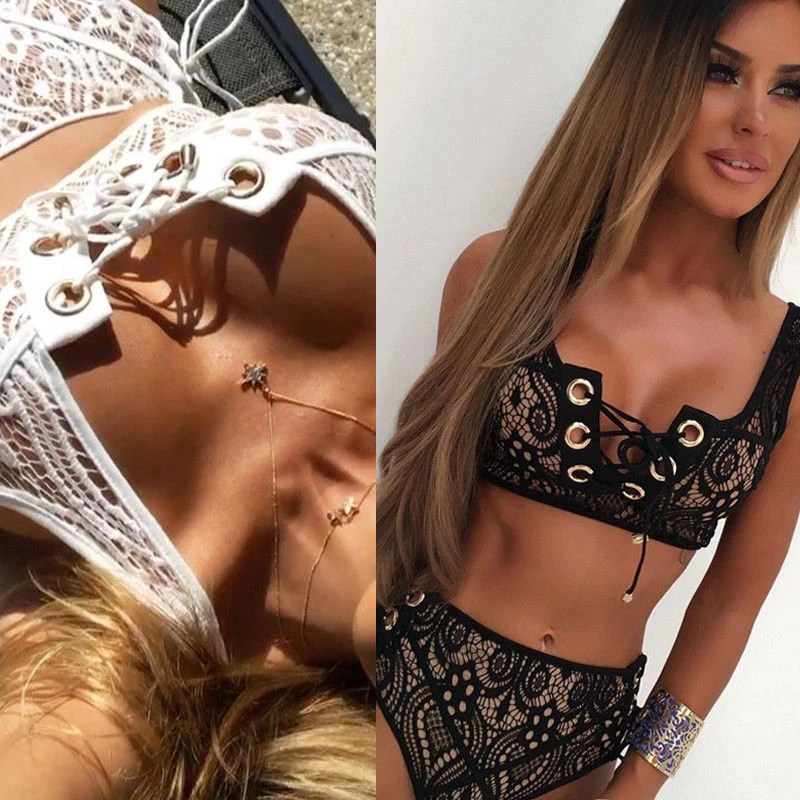 2019 Sunner Sexy Womens Embroidered Mesh Hollow Padded Push-up Bikini Set High Waist Swimsuit Bathing Suit Swimwear
2019 Sunner Sexy Womens Embroidered Mesh Hollow Padded Push-up Bikini Set High Waist Swimsuit Bathing Suit Swimwear