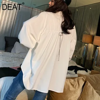 DEAT 2020 new summer women clothes turn-down collar batwing sleeves covered buttons draswtring white shirt female blouse WF09400
DEAT 2020 new summer women clothes turn-down collar batwing sleeves covered buttons draswtring white shirt female blouse WF09400