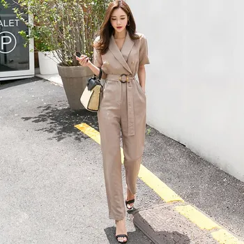 New Autumn Women's Formal Lace Up Tie Bandage Jumpsuits Button Casual Long Slim Fitted Solid Color Jumpsuit
New Autumn Women's Formal Lace Up Tie Bandage Jumpsuits Button Casual Long Slim Fitted Solid Color Jumpsuit