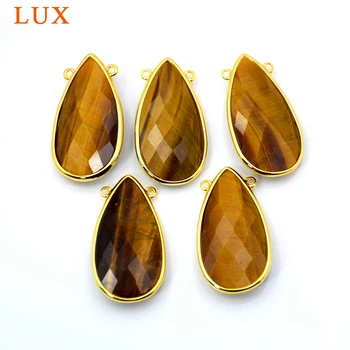 Natural tiger eye stone Pendant Teardrop connector 30x15mm handmade gold bezel Gem stone Charm yellow crystal jewelry
Natural tiger eye stone Pendant Teardrop connector 30x15mm handmade gold bezel Gem stone Charm yellow crystal jewelry