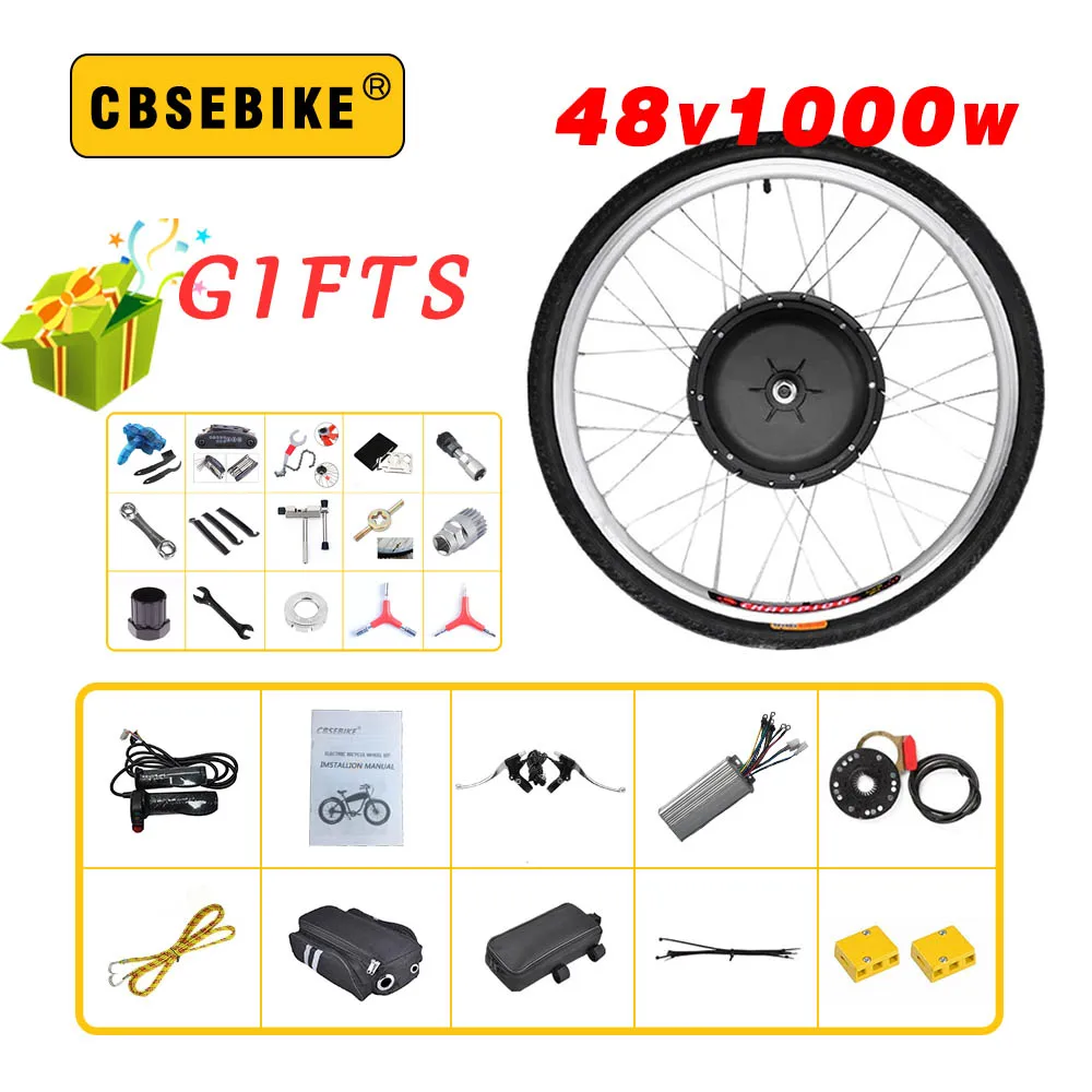 CBSEBIKE Front Mot 48V1000W ebike Kit Electric bike Conversion 20" 24" 26" 28" 29 Inch 700c eBike bicycle Front Motor Wheel Kit
CBSEBIKE Front Mot 48V1000W ebike Kit Electric bike Conversion 20" 24" 26" 28" 29 Inch 700c eBike bicycle Front Motor Wheel Kit
