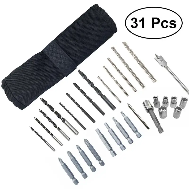 31Pcs/Pack Durable Screwdriver Drill Bit Set Twist Drill Bits Set Practical Drill Bit For Woodworking Home Repair Tools
31Pcs/Pack Durable Screwdriver Drill Bit Set Twist Drill Bits Set Practical Drill Bit For Woodworking Home Repair Tools