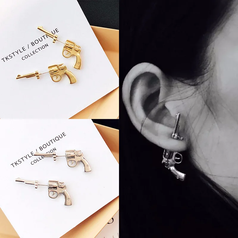 Gothic Retro Dark loli Harajuku Stud Earrings for Women Girl's Jewelry Hot NEW Party Gun Pistol Model Popular Nightclubs Hip Hop
Gothic Retro Dark loli Harajuku Stud Earrings for Women Girl's Jewelry Hot NEW Party Gun Pistol Model Popular Nightclubs Hip Hop
