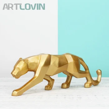 Modern Home Decoration Accessories Leopard Geometric Sculpture Decorative Figurines Abstract Wolf Dog Golden Animal Statues New!
Modern Home Decoration Accessories Leopard Geometric Sculpture Decorative Figurines Abstract Wolf Dog Golden Animal Statues New!