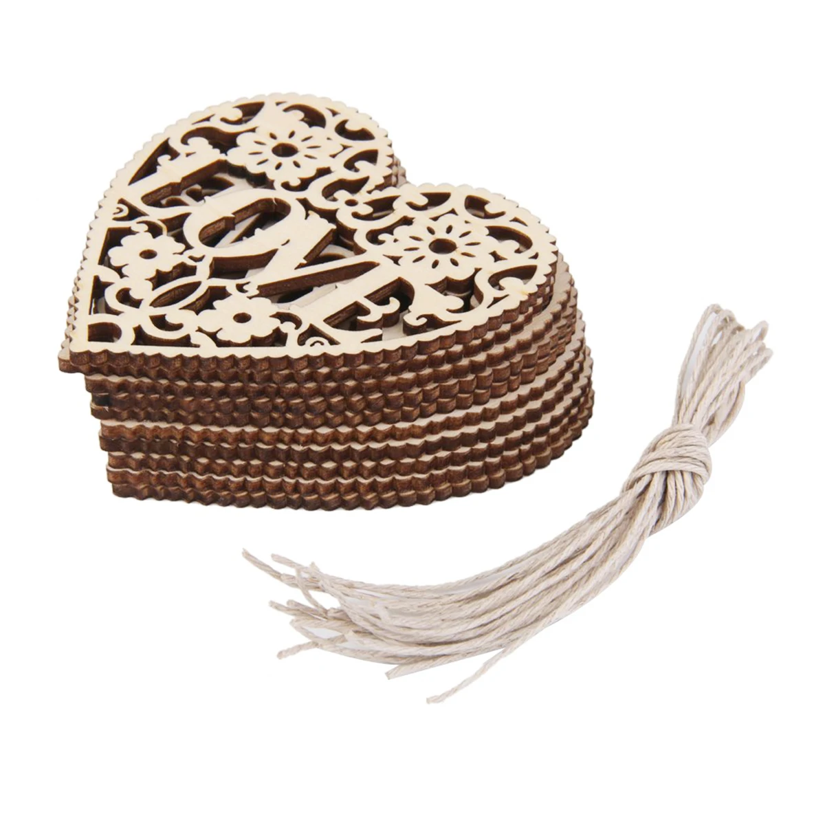 10pcs Wood Craft Chips LOVE Heart Wooden Embellishments Crafts Hanging Ornament Scrapbooking Supplies (Wood Color)
10pcs Wood Craft Chips LOVE Heart Wooden Embellishments Crafts Hanging Ornament Scrapbooking Supplies (Wood Color)