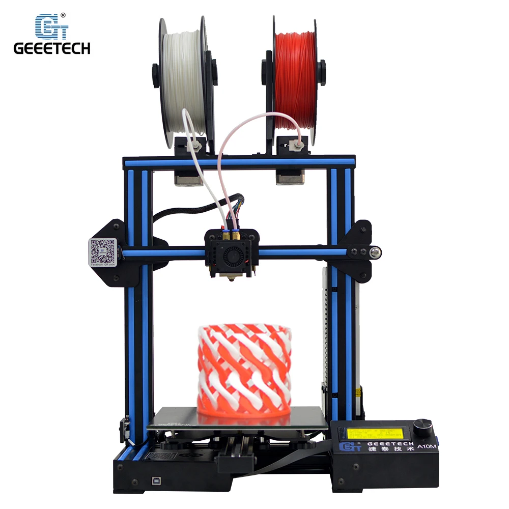 

Geeetech A10M 3D Printer DIY Kit Aluminum Profile Quick Assembly Support 2-In-1 Mix-Color Printing Break-Resume Capacity