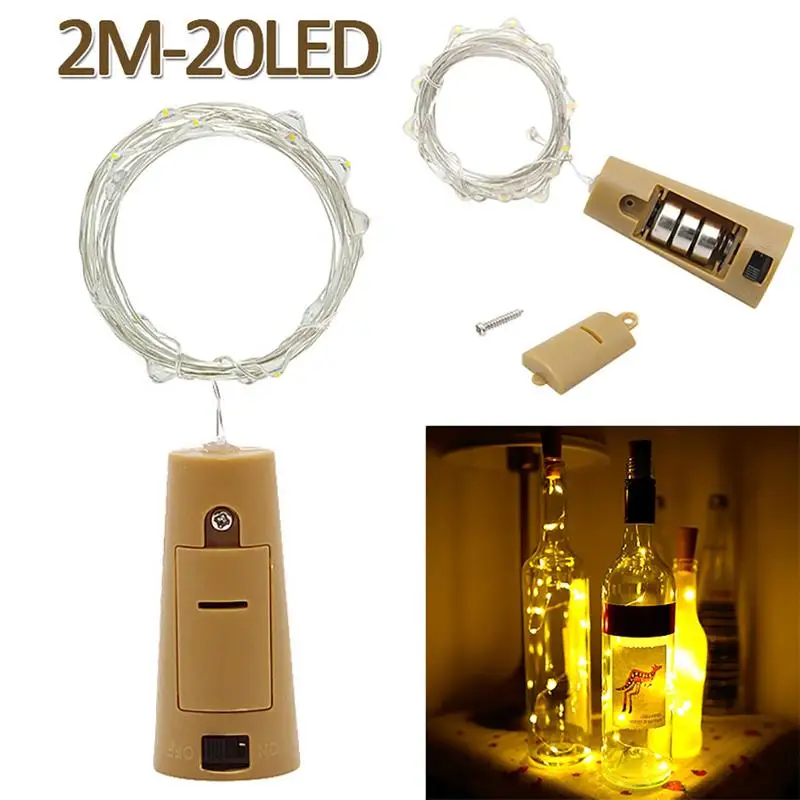 2m 20 LED Mini Bottle Stopper Lamp String Bar Wedding Decoration String Lights Waterproof Led Fairy Light Warm White Lighting
2m 20 LED Mini Bottle Stopper Lamp String Bar Wedding Decoration String Lights Waterproof Led Fairy Light Warm White Lighting