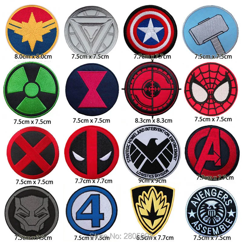 100pcs Marvel Avenger Logo Iron On Embroidered Patch, Super Hero Iron man Captain Thor Hulk Jacket Jean Clothing DIY Accessories
100pcs Marvel Avenger Logo Iron On Embroidered Patch, Super Hero Iron man Captain Thor Hulk Jacket Jean Clothing DIY Accessories