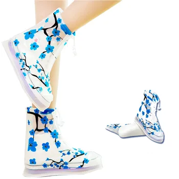 1Pair PVC Reusable Rain Shoes Cover, Chinese style Non-slip Boots Thicken Soles Raincoats Impermeable Blue Plum Flower Overshoes
1Pair PVC Reusable Rain Shoes Cover, Chinese style Non-slip Boots Thicken Soles Raincoats Impermeable Blue Plum Flower Overshoes