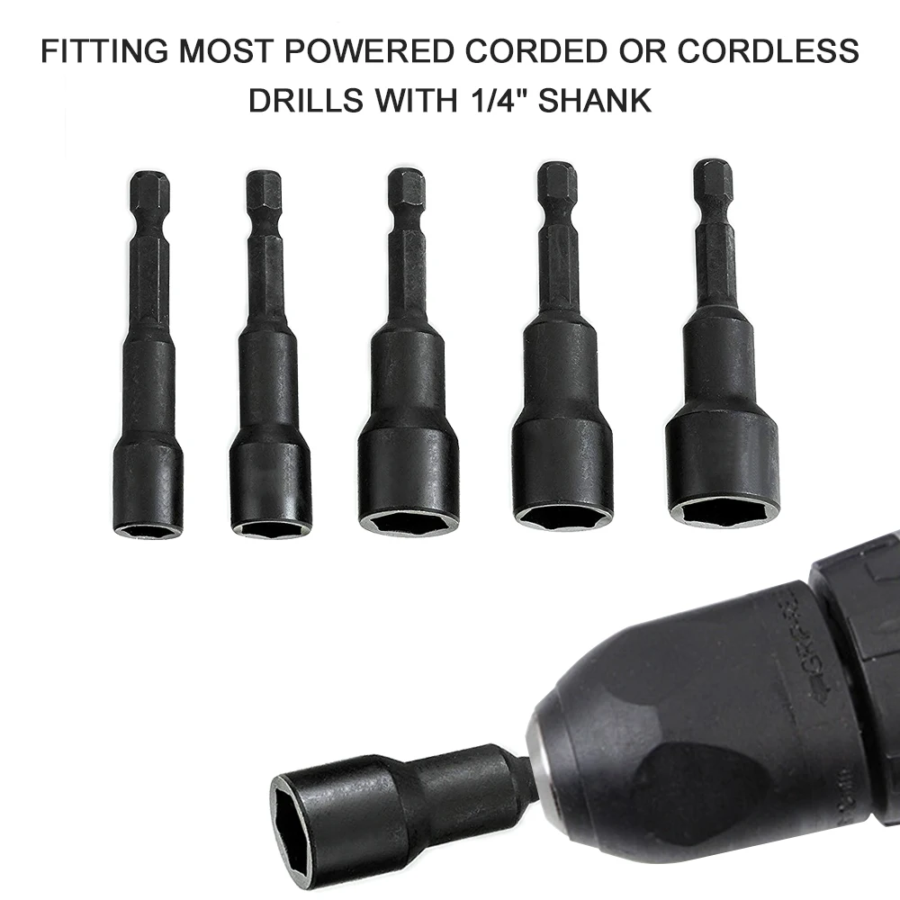Impact Magnetic Nut Driver Set Impact Grade Nut Setter 65mm 1/4" Hex Shank Metric Socket Wrench Screw
Impact Magnetic Nut Driver Set Impact Grade Nut Setter 65mm 1/4" Hex Shank Metric Socket Wrench Screw
