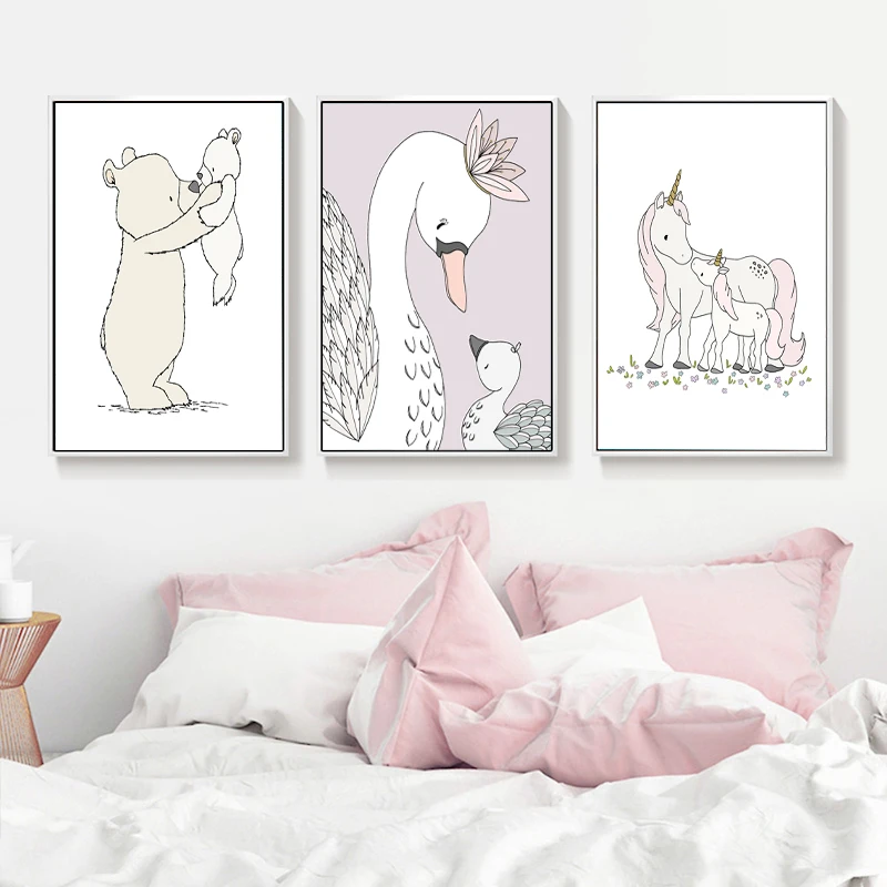 Bear Giraffe Lion Swan Nordic Posters and Prints Unicorn Wall Art Canvas Painting Nursery Art Wall Pictures Kids Room Decor
Bear Giraffe Lion Swan Nordic Posters and Prints Unicorn Wall Art Canvas Painting Nursery Art Wall Pictures Kids Room Decor