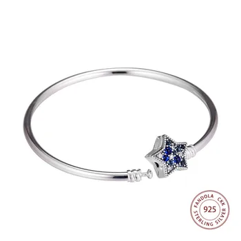 Authentic 925 Sterling Silver Moments Charm Bangle Bracelet Bright Star Clasp Bangles for Women Original Jewelry brazalete mujer
Authentic 925 Sterling Silver Moments Charm Bangle Bracelet Bright Star Clasp Bangles for Women Original Jewelry brazalete mujer