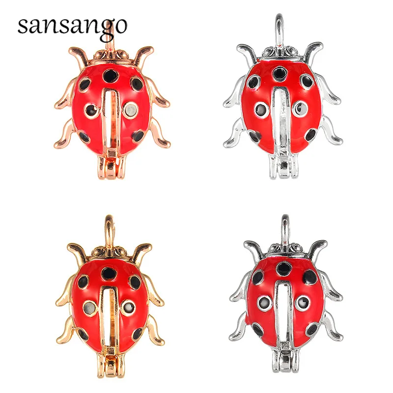 Multi-color Enamel Cute Ladybug Animals Pearl Cage Pendant For Unisex Kids DIY Essential Oil Diffuser Necklace Jewelry Accessory
Multi-color Enamel Cute Ladybug Animals Pearl Cage Pendant For Unisex Kids DIY Essential Oil Diffuser Necklace Jewelry Accessory