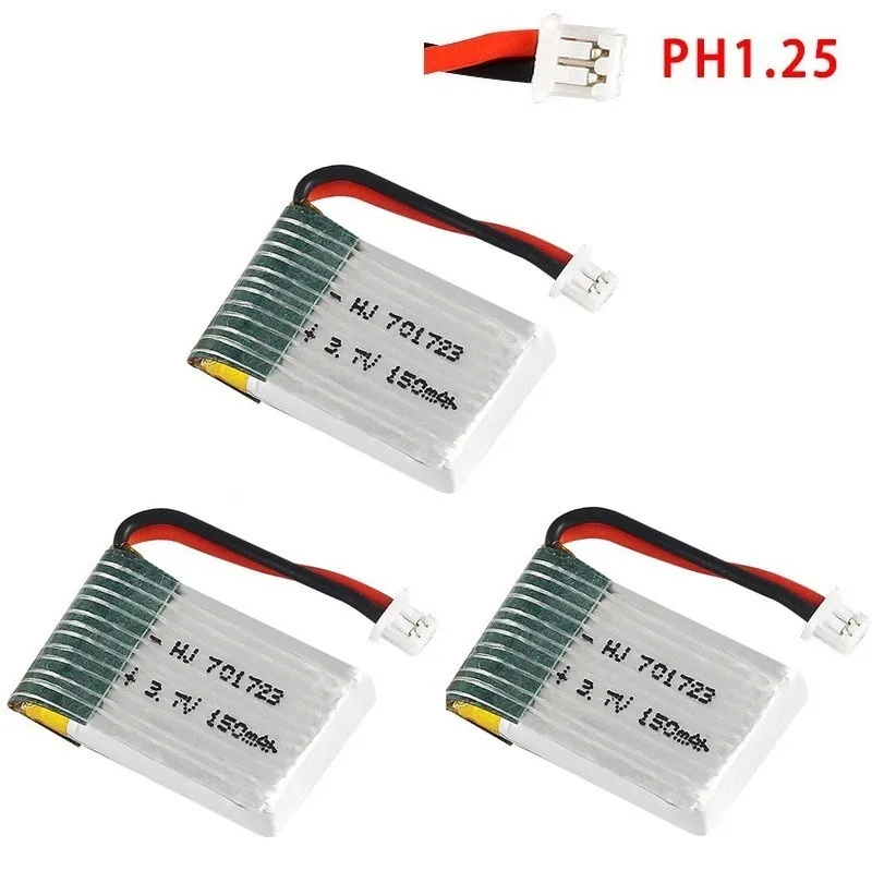 3PCS 150mah 3.7v battery for H20 RC Quadcopter Spare parts 150mah 3.7v LIPO Battery for U839 S8 M67 YD927 701723
3PCS 150mah 3.7v battery for H20 RC Quadcopter Spare parts 150mah 3.7v LIPO Battery for U839 S8 M67 YD927 701723