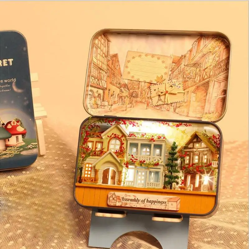 3D Wooden DIY Handmade Box Ornament Dollhouse Miniature Box Dreamlike Mini Doll House Toys for Children Christmas Decorations
3D Wooden DIY Handmade Box Ornament Dollhouse Miniature Box Dreamlike Mini Doll House Toys for Children Christmas Decorations