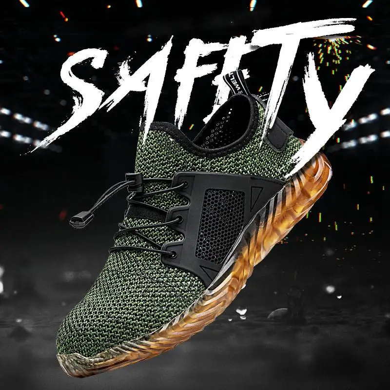 Lock Shoe Lace Safety Shoes Men Sneakers Summer Mesh Breathable Steel Toe Anti-puncture Industrial Safety Work Casual Shoes
Lock Shoe Lace Safety Shoes Men Sneakers Summer Mesh Breathable Steel Toe Anti-puncture Industrial Safety Work Casual Shoes