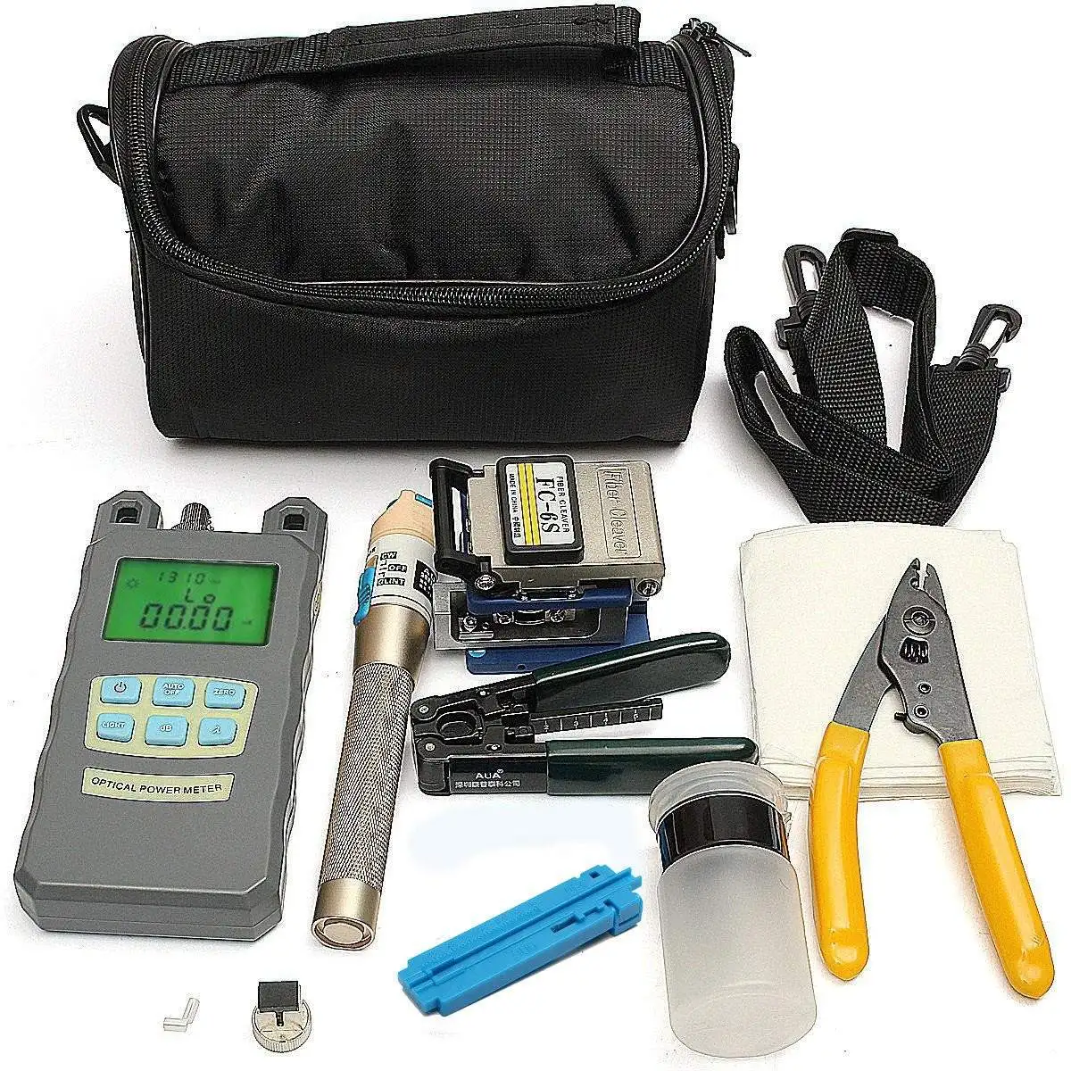 Fiber Optic FTTH Tool Kit with FC-6S Fiber Cleaver and High Precision Optical Power Meter Fiber Optic Stripper
Fiber Optic FTTH Tool Kit with FC-6S Fiber Cleaver and High Precision Optical Power Meter Fiber Optic Stripper
