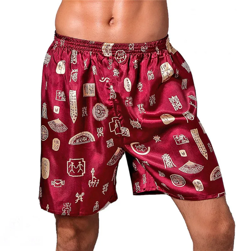 2019 Men Satin Silk Boxers Sleepwear Print Elastic Waist Soft Boxers Underwear Shorts Men Homewear Shorts Pajamas Summer
2019 Men Satin Silk Boxers Sleepwear Print Elastic Waist Soft Boxers Underwear Shorts Men Homewear Shorts Pajamas Summer