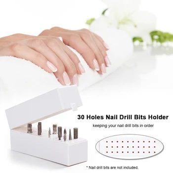 30 Holes ABS Nail Drill Bits Holder Case Stand Displayer Organizer Container Nail Tools Dustproof Manicure Tools Nail Tool
30 Holes ABS Nail Drill Bits Holder Case Stand Displayer Organizer Container Nail Tools Dustproof Manicure Tools Nail Tool