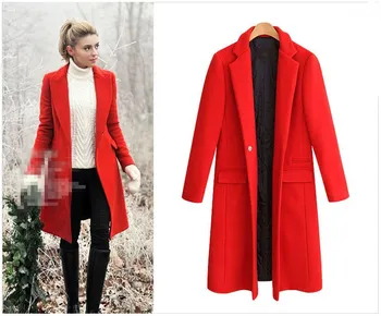 2018 Autumn Winter Europe America Woolen Coat Casual Women Thickening Warm Long Wool Coats Turn-Down Collar Solid Outerwear
2018 Autumn Winter Europe America Woolen Coat Casual Women Thickening Warm Long Wool Coats Turn-Down Collar Solid Outerwear