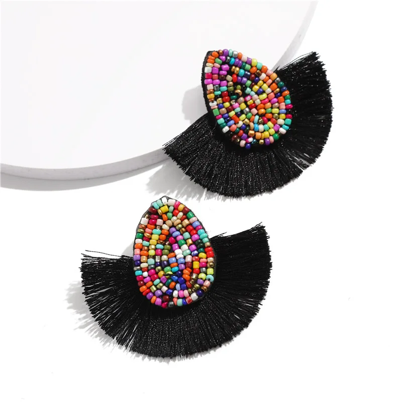 Bohemian women tassel earrings drop color small crystal fan tassel pendant earrings white fashion girl party seaside jewellery
Bohemian women tassel earrings drop color small crystal fan tassel pendant earrings white fashion girl party seaside jewellery