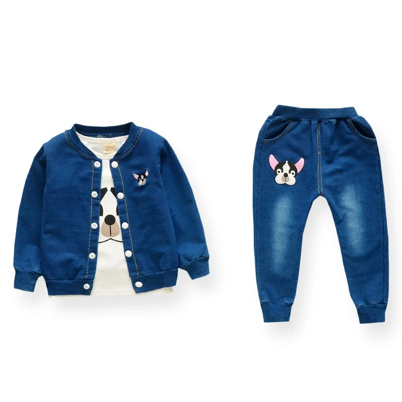 Spring Autumn Baby Boys Girls Cotton Clothing Suits Children Cartoon Dog Jacket T-shirt Pants 3Pcs/Set Fashion Toddler Tracksuit
Spring Autumn Baby Boys Girls Cotton Clothing Suits Children Cartoon Dog Jacket T-shirt Pants 3Pcs/Set Fashion Toddler Tracksuit