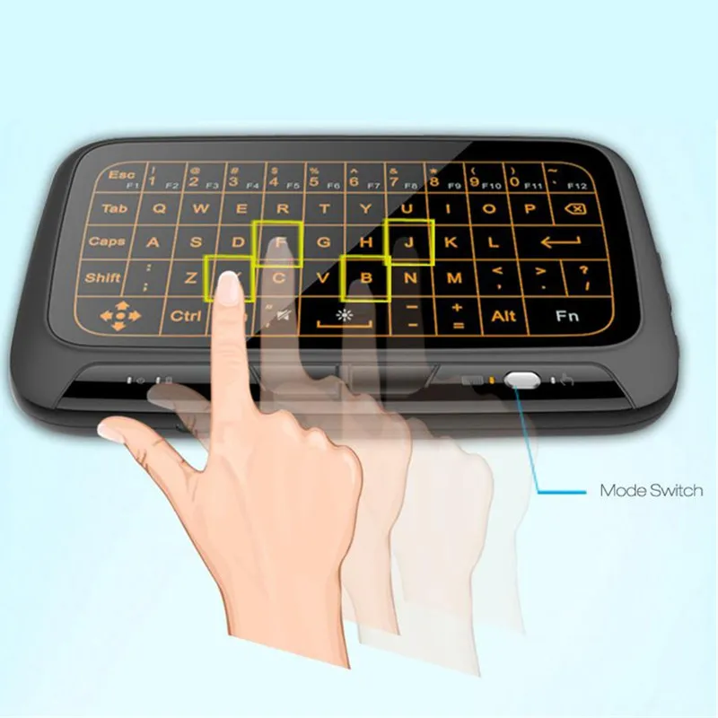 H18 Plus 2.4GHz Wireless Mini Keyboard Touchpad With Backlight Function Air Mouse Game Keyboards For PC/ TV Box/ Smart TV PS3
H18 Plus 2.4GHz Wireless Mini Keyboard Touchpad With Backlight Function Air Mouse Game Keyboards For PC/ TV Box/ Smart TV PS3