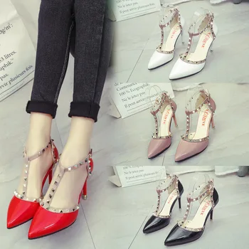 Dropshiping 2019 NEW Woman High Heels Shoes Ladies Sexy Pointed Toe Women Pumps Buckle Rivets Nude Heels Shoes Free Shipping
Dropshiping 2019 NEW Woman High Heels Shoes Ladies Sexy Pointed Toe Women Pumps Buckle Rivets Nude Heels Shoes Free Shipping