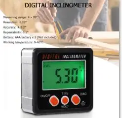 Precise Digital Inclinometer Protractor Waterproof Level Box Angle Finder Bevel Box with Magnetic Base
Precise Digital Inclinometer Protractor Waterproof Level Box Angle Finder Bevel Box with Magnetic Base