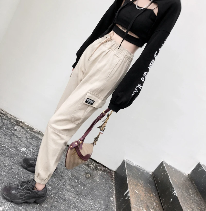 3/4 thin Women Loose Sweatpants Harajuku Trousers spring summer Female Letter Printed pocket Joggers Pants Hip Hop Dance Pants
3/4 thin Women Loose Sweatpants Harajuku Trousers spring summer Female Letter Printed pocket Joggers Pants Hip Hop Dance Pants