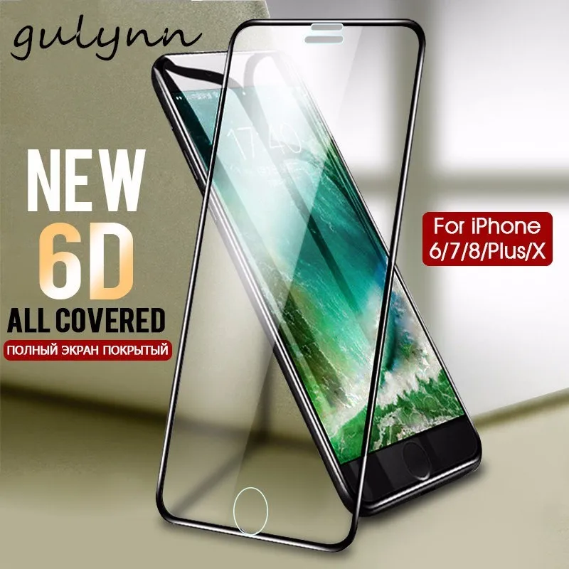 GULYNN 6D из алюминия и закаленного стекла для iPhone 6 6S 7 8 plus защитная пленка на весь