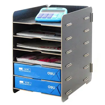 1 PC 6-Tier Detachable Wooden Desk A4 Paper Files Holder Paper Stacking Trays For Home Office Organizer (Black)
1 PC 6-Tier Detachable Wooden Desk A4 Paper Files Holder Paper Stacking Trays For Home Office Organizer (Black)