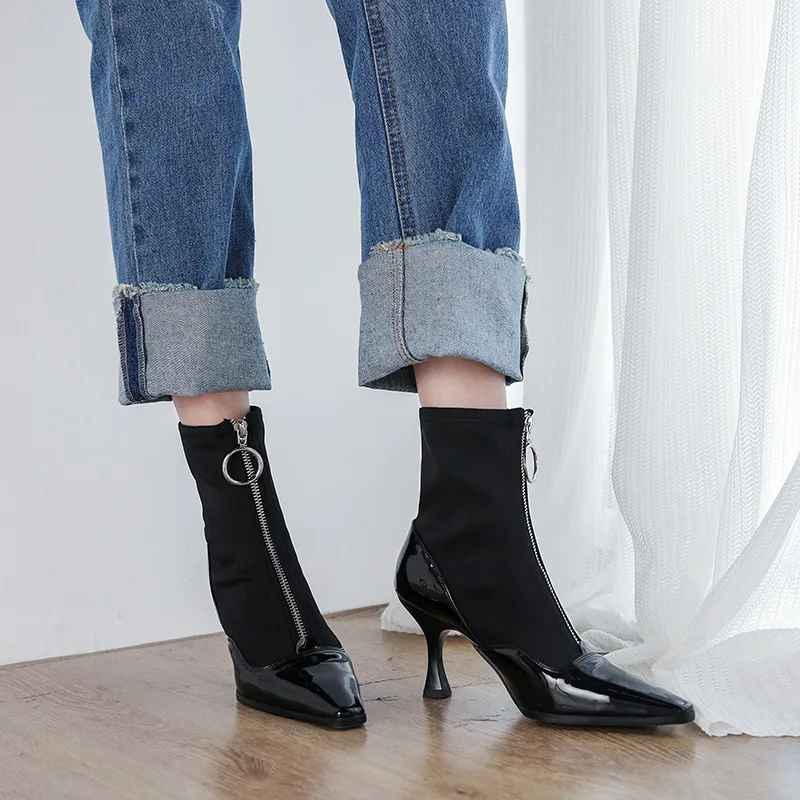 Fashion Zipper Martin Short High 2018 Autumn Women Winter Boots