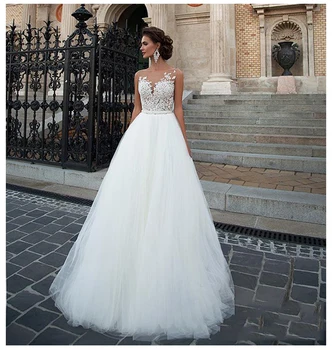Sodigne Sleeveless Wedding Dress 2019 Beach Bridal Gown Tulle Lace Appliques Wedding Dresses White/lvory Romantic Buttons
Sodigne Sleeveless Wedding Dress 2019 Beach Bridal Gown Tulle Lace Appliques Wedding Dresses White/lvory Romantic Buttons