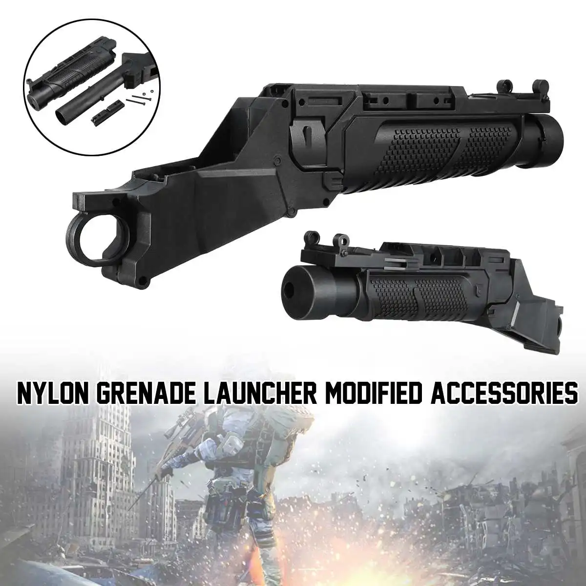 Modified Grenade Launcher For Jinming M4 Nylon Gel Ball Bla ster Toy Water Gu n Accessories 20mm Rail Launcher
Modified Grenade Launcher For Jinming M4 Nylon Gel Ball Bla ster Toy Water Gu n Accessories 20mm Rail Launcher