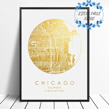Chicago USA City Map Modern watercolor Canvas Art Print Wall Pictures for Living Room No Frame
Chicago USA City Map Modern watercolor Canvas Art Print Wall Pictures for Living Room No Frame