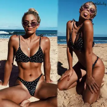 Sexy Women Polka Dots Bandage Bikini Set Padded Brazilian Swimwear Beachwear Swimsuit
Sexy Women Polka Dots Bandage Bikini Set Padded Brazilian Swimwear Beachwear Swimsuit
