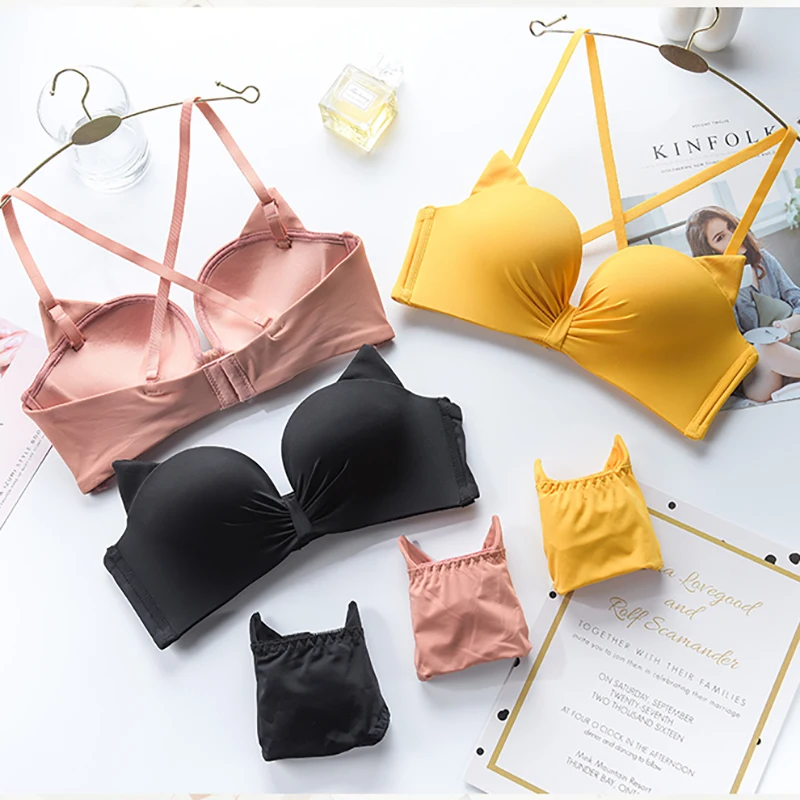Cute Seamless Bras Briefs Set For Women Push Up Bralette Soft Panties Lingerie Set Brassiere Underwear Female Intimates #D
Cute Seamless Bras Briefs Set For Women Push Up Bralette Soft Panties Lingerie Set Brassiere Underwear Female Intimates #D