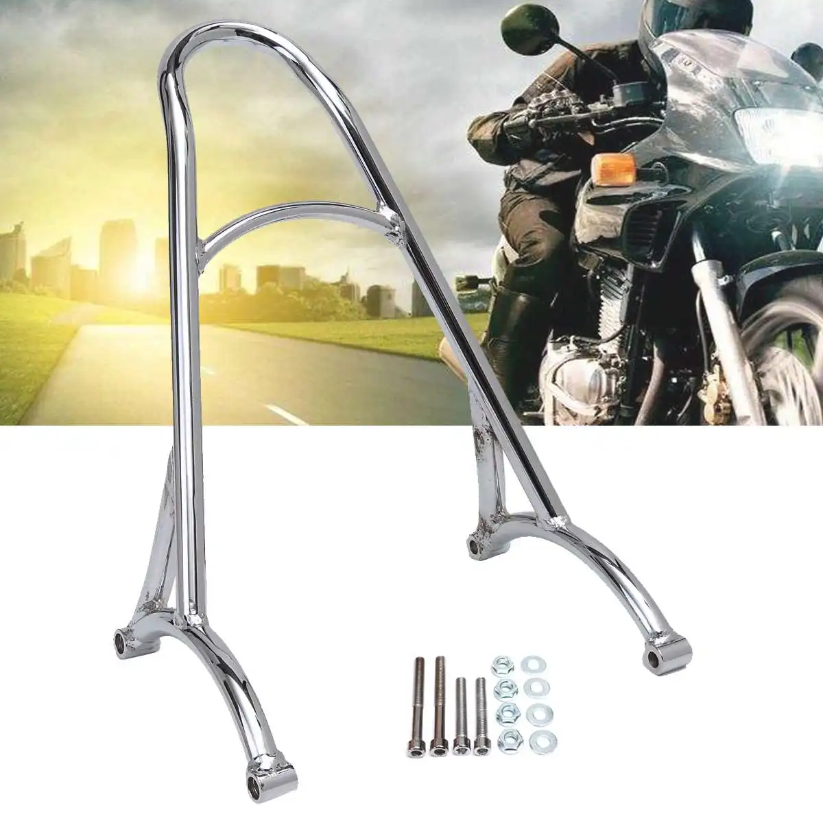 Motorcycle Silver Chrome Short Passenger Sissy Bar Backrest For Harley Sportster XL883 XL1200
Motorcycle Silver Chrome Short Passenger Sissy Bar Backrest For Harley Sportster XL883 XL1200