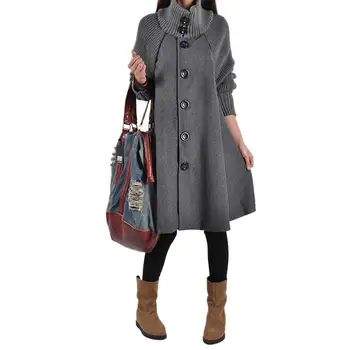 Autumn Winter Fashion Women Long Coats Casual Loose Cloak Long Sleeve Outwear Female Single Breasted Wool Blend Trench Coat 2XL
Autumn Winter Fashion Women Long Coats Casual Loose Cloak Long Sleeve Outwear Female Single Breasted Wool Blend Trench Coat 2XL