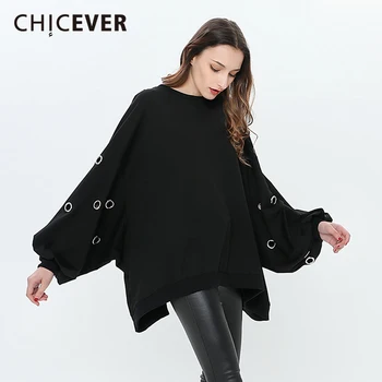 CHICEVER 2020 Spring Black Female Sweratshirt For Women Top Pullovers Batwing Sleeve Loose Big Size Pullovers Sweatshirts Casual
CHICEVER 2020 Spring Black Female Sweratshirt For Women Top Pullovers Batwing Sleeve Loose Big Size Pullovers Sweatshirts Casual